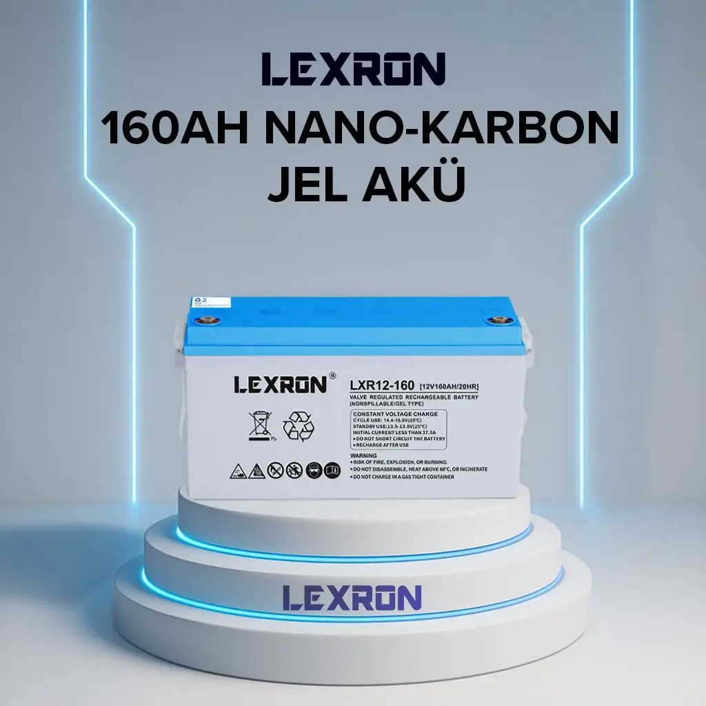 LEXRON 12V 160Ah Nano-Karbon Jel Akü