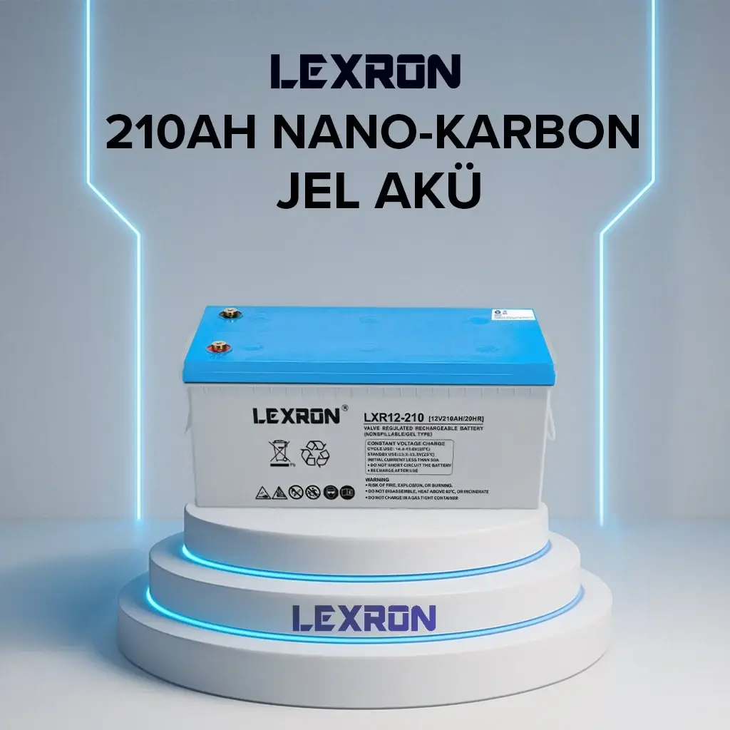 LEXRON 12V 210Ah Nano-Karbon Jel Akü