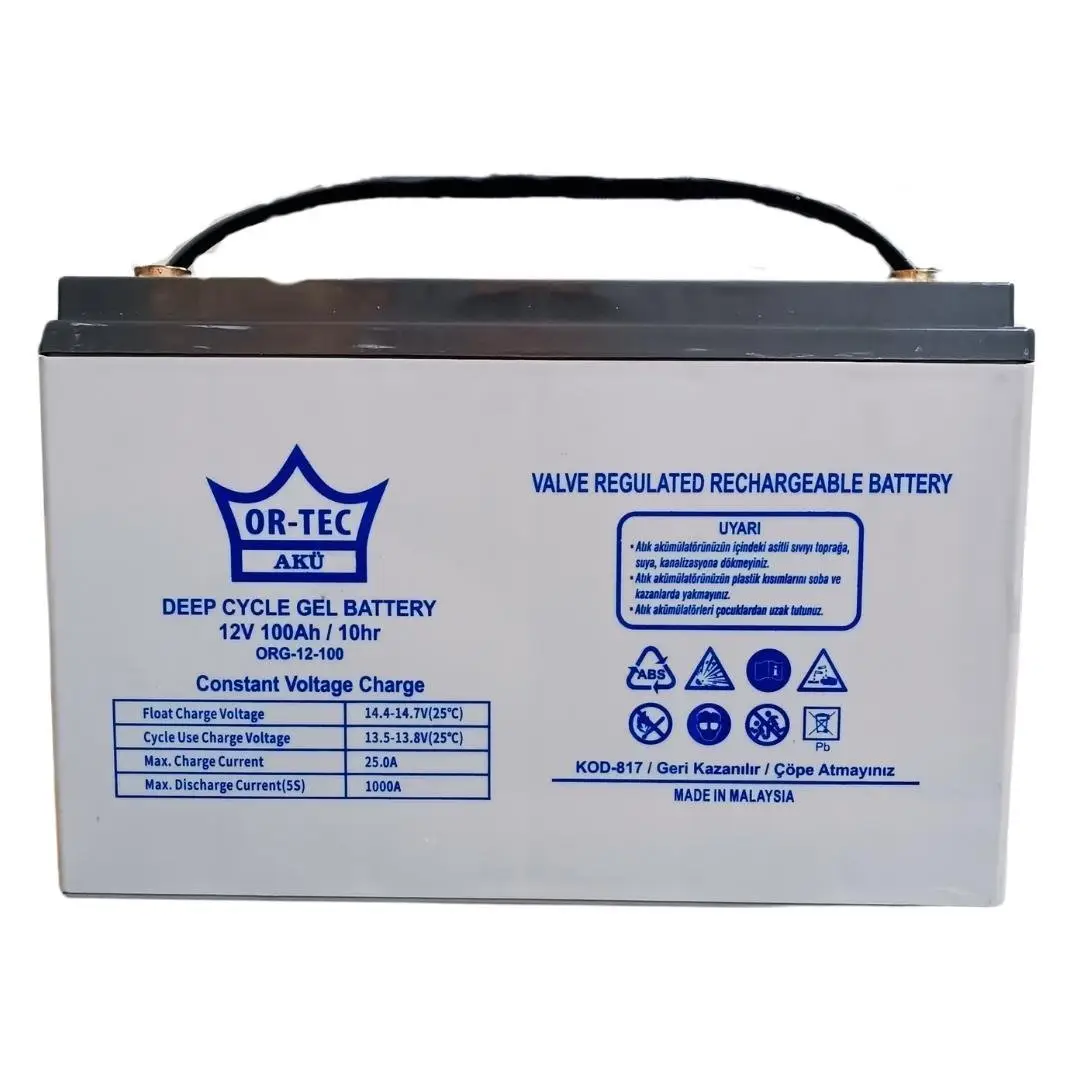 ORTEC 12V 100Ah Jel Akü