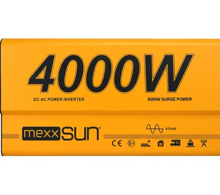 Mexxsun 12V 4000W Tam Sinüs İnverter | Aşırı Yük Koruması