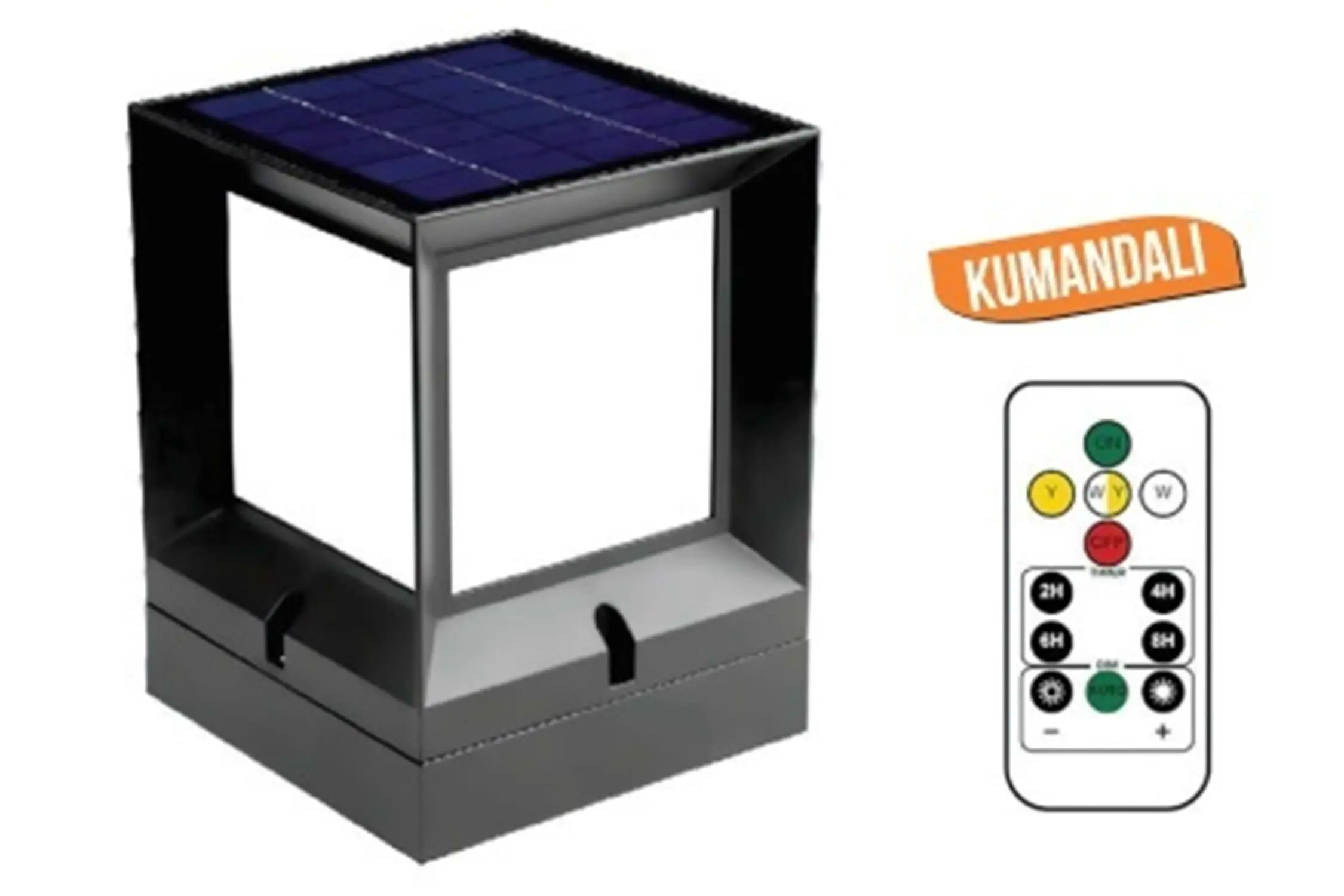 Voltek 60W Solar LED Duvar Tipi Bahçe Armatürü RGB | Kumandalı Renkli